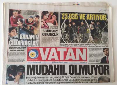 Vatan Gazetesi - 7 Nisan 2012 - Köşk 12 Eylül Davasına Müdahil Olmuyor - GZ43730 - 2