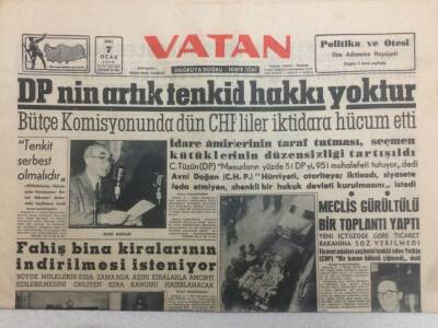 Vatan Gazetesi 7 Ocak 1958 - Menderes Ve Zorlu Beş Saat Görüştüler GZ52316 - 1