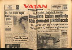 Vatan Gazetesi 7 Ocak 1963 - Fazıl Küçük Ankaraya Geliyor GZ64837 - 2