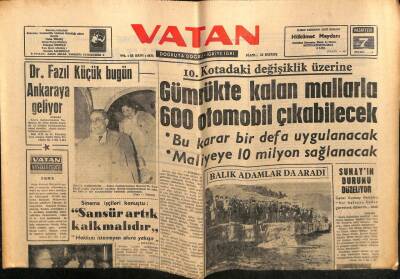 Vatan Gazetesi 7 Ocak 1963 - Fazıl Küçük Ankaraya Geliyor GZ64837 - 1