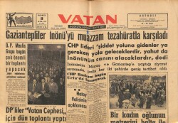 Vatan Gazetesi 8 Aralık 1958 - Gaziantepliler İnönüyü Muazzam Tezahüratla Karşıladı GZ64697 - 2