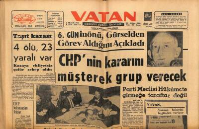 Vatan Gazetesi 8 Aralık 1963 - Nuri Erdoğanın Başkanlığı İptal Edildi GZ64900 - 1