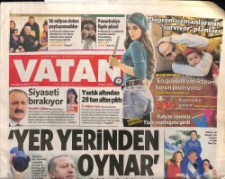 Vatan Gazetesi 8 Aralık 2013 - Türkiyede En Çok Ruslar Mülk Aldı - Kadına Şiddet Üçe Katlandı GZ100199 - 2