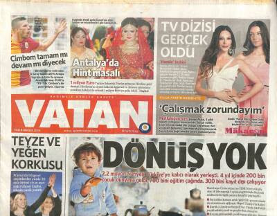 Vatan Gazetesi 8 Aralık 2015 - Başika Kampındaki Asker Çekilmeyecek - Obama Türkiye İle Çalışıyoruz GZ106736 - 1