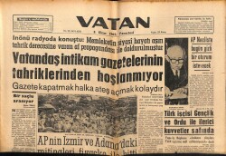 Vatan Gazetesi 8 Ekim 1962 - Gülek CHP İçler Acısı Dedi GZ64766 - 2