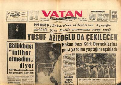 Vatan Gazetesi 8 Ekim 1963 - Bölükbaşı İntihar Etmedim Diyor GZ103310 - 1