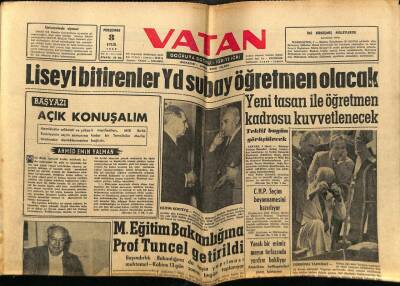 Vatan Gazetesi 8 Eylül 1960 - Adnan Menderes Gayrimeşru Çocuk İçin İfade Verecek GZ78908 - 1