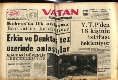 Vatan Gazetesi 8 Ocak 1964 - Alparslan Türkeş Arkadaşları İle Parti İçin Görüşmeler Yapıyor GZ89163 - 1