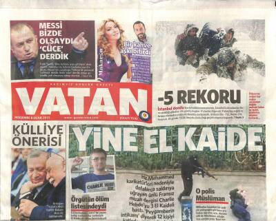 Vatan Gazetesi 8 Ocak 2015 - Fatih Terim Messi Bizde Olsa Cüce Derdik GZ106733 - 1