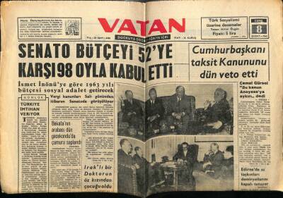 Vatan Gazetesi 8 Şubat 1963 - Iraklı Bir Doktorun Öz Kızından 3 Çocuğu Oldu GZ78962 - 1