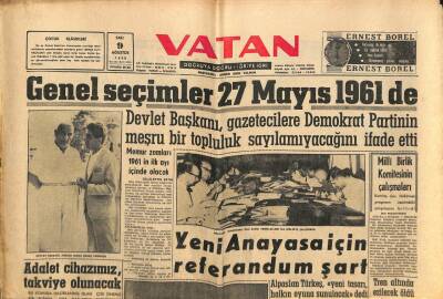 Vatan Gazetesi 9 Ağustos 1960 - Adana Petrolünün Akış Denemesi Yapılacak GZ102688 - 1