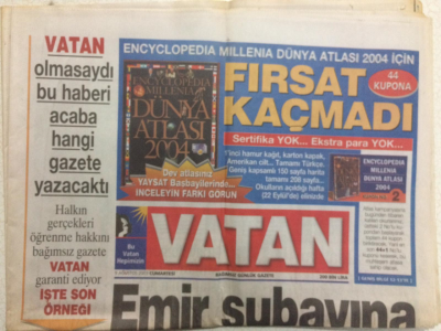 Vatan Gazetesi 9 Ağustos 2003 - Emir Subayına 1 Milyon Dolar Rüşvet GZ27801 - 1