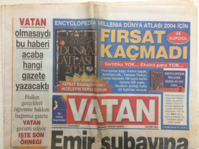 Vatan Gazetesi 9 Ağustos 2003 - Hormon Hapları Göğüs Kanserini Tetikliyor GZ27802 - 1
