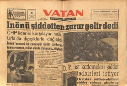 Vatan Gazetesi 9 Aralık 1958 - İnönü Şiddetten Zarar Gelir Dedi GZ64696 - 1