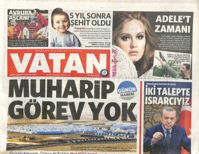 Vatan Gazetesi 9 Aralık 2015 - Donald Trump Müslümanları ABDye Kabul Etmeyelim GZ106735 - 1