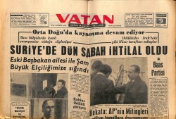 Vatan Gazetesi 9 Mart 1963 - Suriyede Dün Sabah İhtilal Oldu GZ64893 - 1