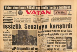 Vatan Gazetesi 9 Mayıs 1962 - İşsizlik Senatoyu Karıştırdı GZ64665 - 1