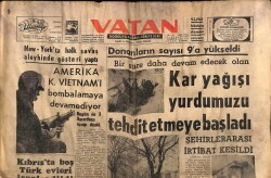 Vatan Gazetesi 9 Şubat 1965 - Kıbrısta Boş Türk Evleri İşgal Edildi GZ64880 - 1