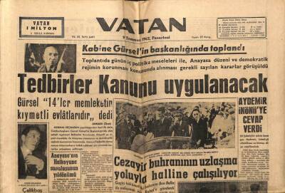Vatan Gazetesi 9 Temmuz 1962 - Cezayir Buhranının Uzlaşma Yoluyla Halline Çalışılıyor GZ66106 - 2