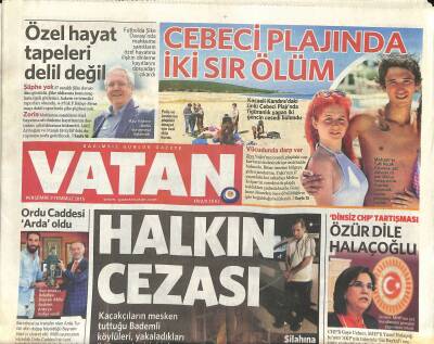 Vatan Gazetesi 9 Temmuz 2015 - Patriotlar Hacklandı - Emenike 1 Yıllığına Al Aine Kiralandı GZ124809 - 1
