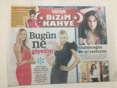 Vatan Gazetesi Bizim Kahve Eki 8 Aralık 2012 - Cansu Tosun Olabileceğim En İyi Yerdeyim GZ47765 - 1