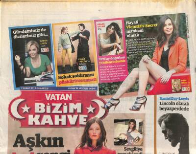 Vatan Gazetesi Bizim Kahve Eki 9 Şubat 2013 - Sezgi Sena Akayın Hayali Victorias Secret Mankeni Olmak GZ120853 - 1