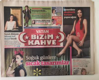 Vatan Gazetesi Bizim Vatan Eki 15 Aralık 2012 - Mıss Turkye Üçüncü Güzeli İlknur Melis Durası İle Röportaj GZ28027 - 1