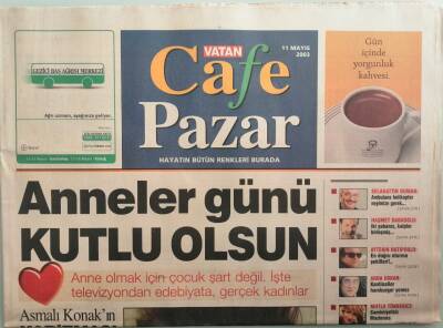 Vatan Gazetesi Cafe Pazar Eki 11 Mayıs 2003 İclal Aydından Mektup Var -GZ37583 - 1