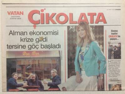 Vatan Gazetesi Çikolata Eki 26 Mart 2005 - Alman Ekonomisi Krize Girdi Tersine Göç Başladı GZ34090 - 1