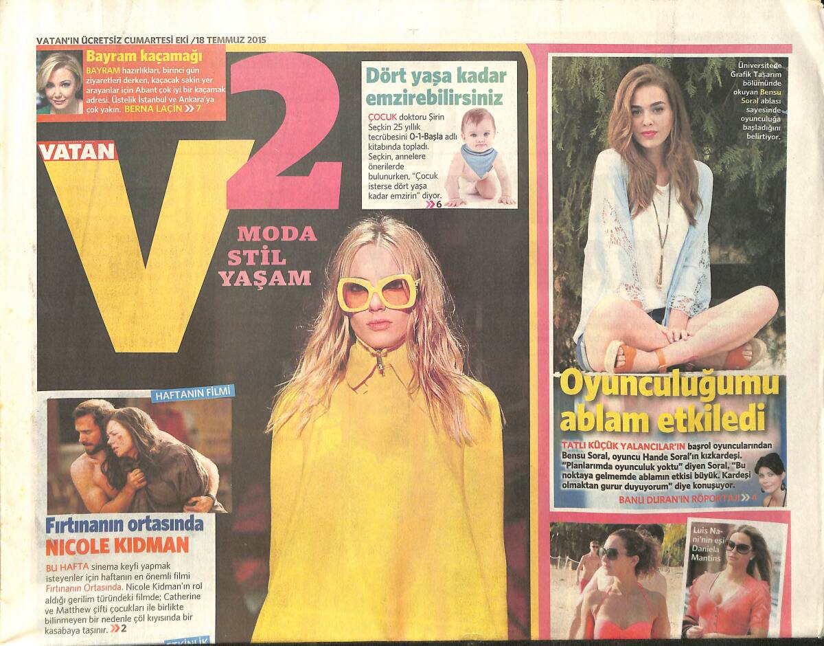 Vatan Gazetesi Cumartesi Eki 18 Temmuz 2015 - Selimiye'nin En Ünlü Adresi Sardunya GZ159523 - 1