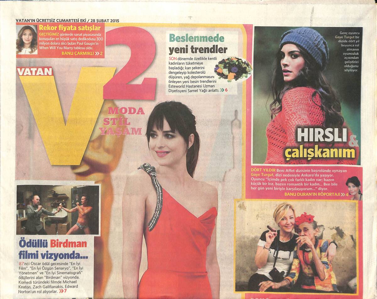 Vatan Gazetesi Cumartesi Eki 28 Şubat 2015 - Bir Oscar Gecesi - Kış Binicilik Festivali Başlıyor GZ136116 - 1