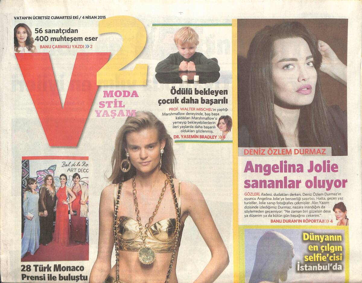 Vatan Gazetesi Cumartesi Eki 4 Nisan 2015 - 28 Türk Monaco Prensi ile Buluştu - Dünya'nın En Çılgın Selfiecisi İstanbul'da GZ135933 - 1