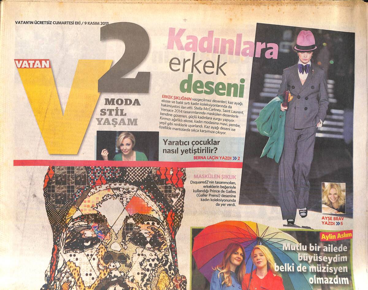 Vatan Gazetesi Cumartesi Eki 9 Kasım 2013 - Çalıkuşu Dizisinin Melek Yüzlü Kötü Kadını ''Begüm Kütük'' GZ159804 - 1
