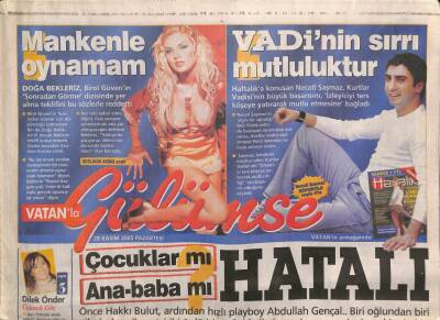 Vatan Gazetesi Gülümse Eki 28 Kasım 2005 - Candan Erçetin , Yeni Albümünü Yılbaşına Yetiştirmeye Çalışıyor GZ109277 - 1