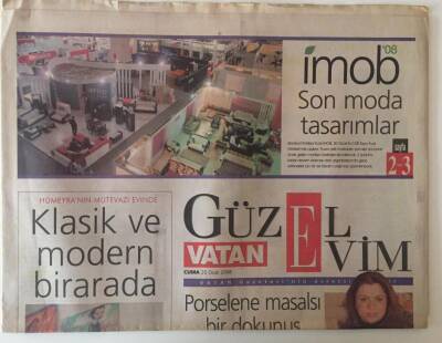 Vatan Gazetesi Güzel Evim Eki 25 Ocak 2008 - Hümeyra Akbay Mütevazi Evinde Klasik Ve Modern Birarada GZ22675 - 1