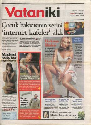 Vatan Gazetesi İki Eki 7 Nisan 20006 - Yıldız Tilbe Eski Kanalına Geri Döndü - Şahan Gökbakar Kardeşler Geni Anlatacak GZ96387 - 1