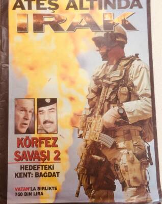 Vatan Gazetesi Irak Eki 21 Mart 2003 - Ziraat Odası - Ateş Altında Irak GZ38800 - 1