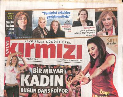 Vatan Gazetesi Kırmızı Eki 14 Şubat 2013 - Özge Ulusoya Silah Çektiler GZ116802 - 1