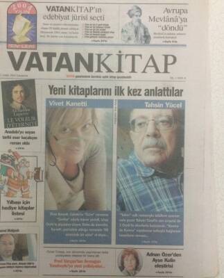 Vatan Gazetesi Kitap Eki 22 Aralık 2004 - Tahsin Yücel,Vivet Kanetti Yeni Kitaplarını Anlattılar GZ32862 - 1