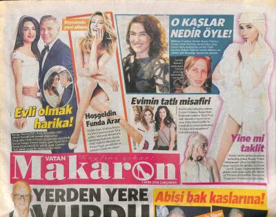 Vatan Gazetesi Makaron Eki 1 Ekim 2014 - Hoşgeldin Funda Arar * Bayramda Yeni Albüm GZ117204 - 1