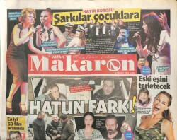 Vatan Gazetesi Makaron Eki 12 Aralık 2014 - Mehmet Ali Erbilin Kadınları - Hülya Avşar Eski Eşini Terletecek GZ100313 - 2