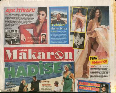 Vatan Gazetesi Makaron Eki 12 Haziran 2016 - Hande Yenerden Sonra Hadise de Beach Clup Açıyor GZ125843 - 1