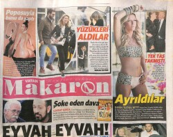 Vatan Gazetesi Makaron Eki 13 Kasım 2014 - Özge Borak-Ata Demirer Çifti 2 Yıllık Evliliklerini Tek Celsede Bitirdi GZ100595 - 1