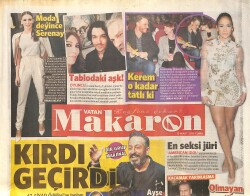 Vatan Gazetesi Makaron Eki 13 Mart 2015 - Cem Yılmaz Kırdı Geçirdi - Işın Karaca'ya 42.Yaş Kutlaması GZ160106 - Gökçekoleksiyon