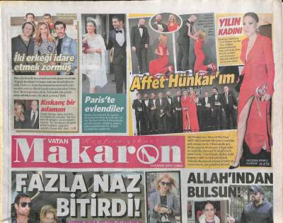 Vatan Gazetesi Makaron Eki 14 Kasım 2014 - Sinem Kobal-İbrahim Çelikkol Aşkı 10 Ayda Bitti GZ113118 - 1