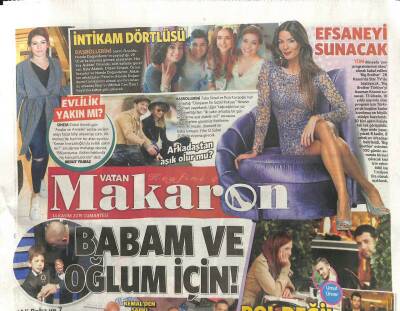 Vatan Gazetesi Makaron Eki 14 Kasım 2015 - Mesut Özilden Amineye Aşk Çalımı GZ104436 - 1