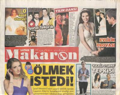 Vatan Gazetesi Makaron Eki 14 Nisan 2015 - Nur Bozarın Kınası da Tarz GZ119598 - 1