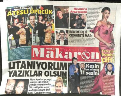 Vatan Gazetesi Makaron Eki 14 Ocak 2015 - Hande Yener Bülent Ersoy Gibi Olmuşum GZ105382 - 1