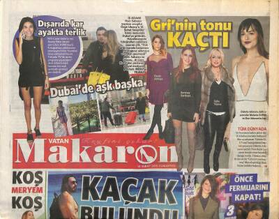 Vatan Gazetesi Makaron Eki 14 Şubat 2015 - Meryem Uzerlinin Bebeğinin Babası Can Ateş Meksika Sahilinde Görüntülendi GZ123313 - 1