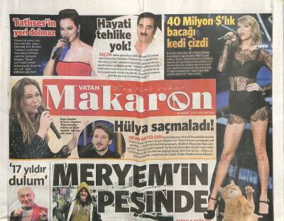 Vatan Gazetesi Makaron Eki 16 Mart 2015 - Ebru Gündeş İbrahim Tatlısesin Yeri Dolmaz - Hugh Jackman Ailesiyle Geldi GZ106765 - 1
